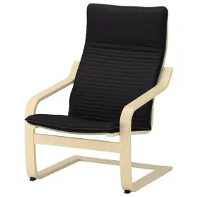 793.059.27 Ikea Poang Armchair Birch Veneer/knisa Black - New
