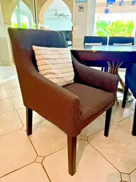 Ikea 810165557277 8 Sakarias Dining Chair And Arm With Gray Covers Accent Pillows