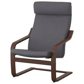 893.884.70 Ikea Poang Armchair Brown/skiftebo Dark Gray - New