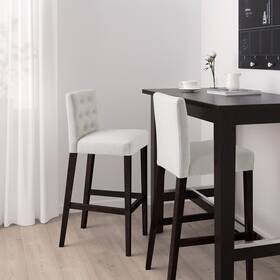 Ikea 904.496.08 Brand New Hansolle Bar Stool Chair Black-brown 66 Cm 26 Inch