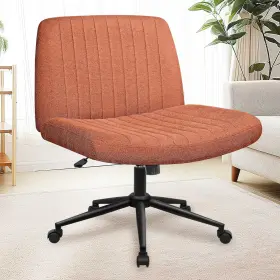 Inc. 313028095041 Criss Cross Chair With Wheels Armless Legged Office Desk Wide Comfy Vanity