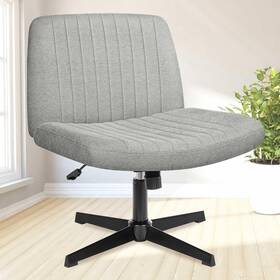 Inc. 313028592564 Criss Cross Chair No Wheels Armless Legged Office Desk Wide Comfy Vanity M