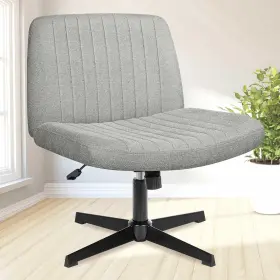 Inc. 313028592564 Criss Cross Chair No Wheels Armless Legged Office Desk Wide Comfy Vanity M