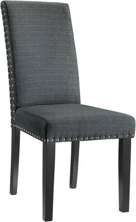Inc. 313097061046 Parcel Upholstered Fabric Parsons Dining Side Chair In Gray