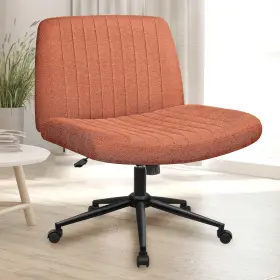 Inc. 445010966916 Criss Cross Chair With Wheels Armless Legged Office Desk Wide Comfy Vanity
