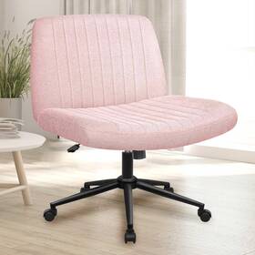 Inc. 445041628685 Criss Cross Chair With Wheels Armless Legged Office Desk Wide Comfy Vanity