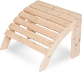 4601n Inc. Classic Wood Adirondack Chair Ottoman Natural