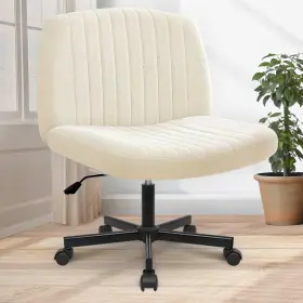 Inc. 744759340412 Criss Cross Chair With Wheels Armless Legged Office Desk Wide Comf