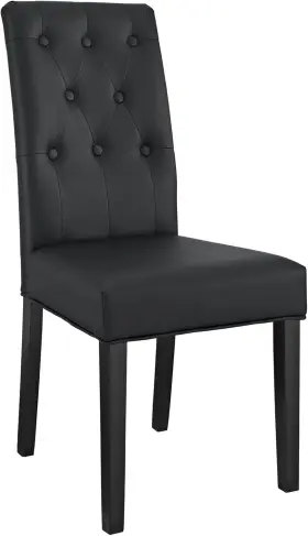 Eei-1382-blk Inc. Confer Modern Tufted Faux Leather Upholstered Parsons Kitchen And Dining Room Ch
