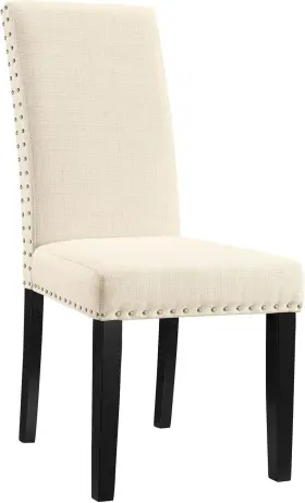 Eei-1384-bei Inc. Parcel Upholstered Fabric Parsons Dining Side Chair In Beige