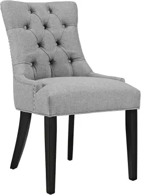 Eei-2223-lgr Inc. Regent Modern Elegant Button-tufted Upholstered Fabric With Nailhead Trim Dinin