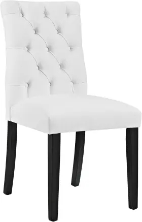 Eei-2230-whi Inc. Mo- Duchess Modern Tufted Button Faux Leather Upholstered Parsons Dining Chair