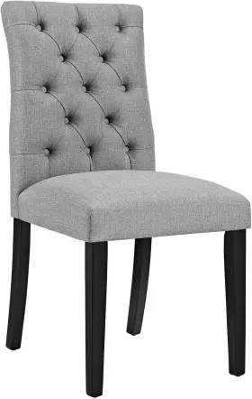 Eei-2231-lgr Inc. Mo- Duchess Modern Tufted Button Upholstered Fabric Parsons Dining Chair Light