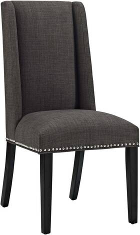 Inc. Eei-2233-brn Mo- Baron Modern Tall Back Wood Upholstered Fabric Dining Chair Brown