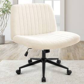 Inc. Mlw-fd-01 Criss Cross Chair Wheels Wide Legged Office Desk Vanity Dual Base Comfy Fa