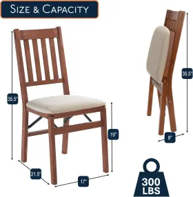 4540.6h842 Industries Stakmore Arts And Craft Folding Chair Fruitwood Finish Set Of 2 22.5 In