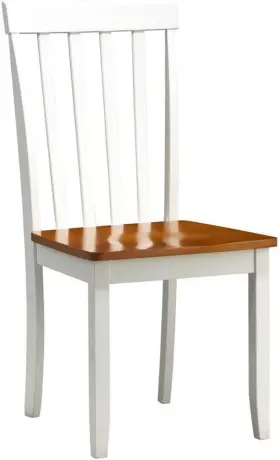 22031 Industries Inc Bloomington Dining Chair White/honey Oak Set Of 2