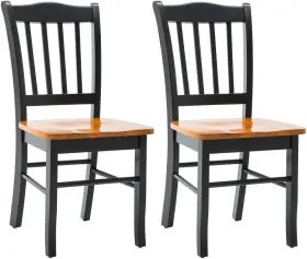 30536 Industries Inc Shaker Chair Black/oak Set Of 2