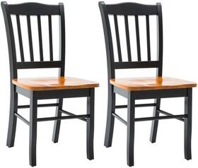 Industries Inc 313089354392 Shaker Chair Black/oak Set Of 2