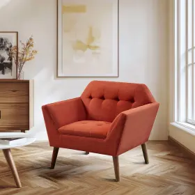 Ii100-0468 Ink Ivy Newport Spice Tufted Lounge Arm Chair