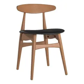Cy512u-bks Inspire Q 3a Natural Finish Wood Tapered Dining Chairs Set Of 2 In Black