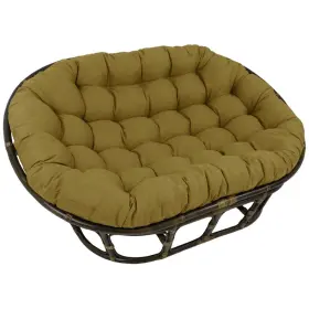 3304-reo-sol-08 International Caravan Rattan Double Papasan Chair With Outdoor Cushion