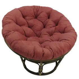 3312-ms-rw International Caravan Rattan 42-inch Papasan Chair With Micro Suede Cushion