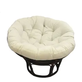 International Caravan 700493935116 42inch Indoor Fabric Rattan Papasan Chair Walnut Natural