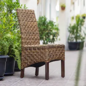 Sg-3308-1ch International Caravan Manila Abaca/rattan Wicker Dining Chair Single