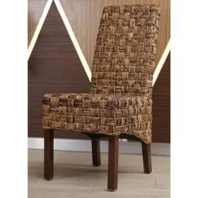 Sg-3309-1ch International Caravan Victor Woven Abaca Dining Chair Salak Brown