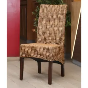 Sg-3312-2ch International Caravan Java Rattan Dining Chair Salak Brown - Set Of 2