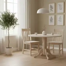 International Concepts 445000987952 Unfinished Wood Dining Chair Set Of 2
