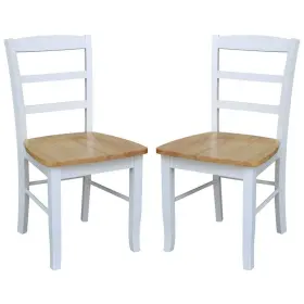 80159956 International Concepts Set Of 2 Madrid Ladderback Chairs White/natural -