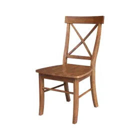 81154724 International Concepts Set Of 2 X Back Chairs With Solid Wood Seat