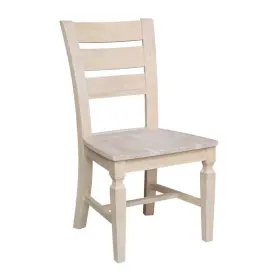 C-57p International Concepts Vista Unfinished Wood Ladderback Chair Set Of 2
