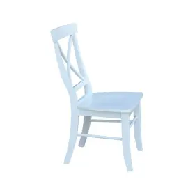 C08-613p International Concepts Dining Chairs Wood X-back Chair Pure White Set Of 2
