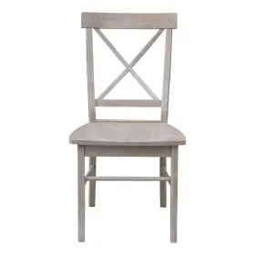C09-613p International Concepts Alexa Weathered Taupe Gray Dining Chair Set Of 2