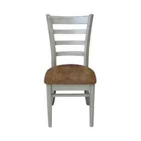 C41-617p International Concepts Emily Hickory/stone Solid Wood Chair