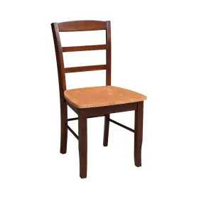 C58-2p International Concepts Madrid Cinnamon And Espresso Wood Dining Chair Set Of 2