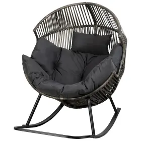 Tbdly2-g4-u-a Jamfly Egg Chair Outdoor Rocking Wicker Oversized Lounger Gray Open Box