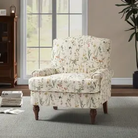 Jayden Creation 197104046369 Bastien Spring Armchair Square With