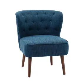 Chm0432-navy Jayden Creation 25.8 Inch Wingback Accent Side Chairs With Button Tufted Wood Navy