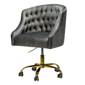Chm6030-charcoal Jayden Creation Lydia 24.5 Inch Mid-century Modern Charcoal Velvet Tufted Hand-curated Task Chair