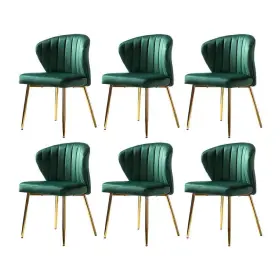 Dsdc0021-grn Jayden Creation Olinto Green Side Chair With Metal Legs Set Of 6