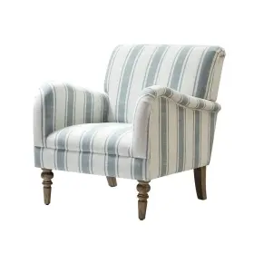 Hchs0105-blue Jayden Creation Hallstatt Retro Color Blue Classic Wooden Upholstery Accent Arm