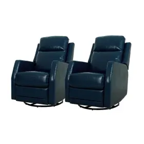 Knm546-navy-s2 Jayden Creation Coral Classic Navy Upholstered Rocker Wingback Swivel Recliner