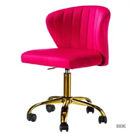 Ofm0051-fushia Jayden Creation Ilia Modern Velvet Up To 35 Inch Swivel Adjustable Height Task