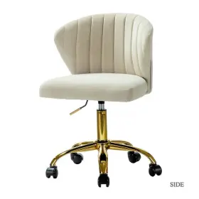 Ofm0051-tan Jayden Creation Ilia Modern Velvet Up To 35 Inch Swivel Adjustable Height Task
