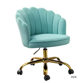 Ofm0165-sage Jayden Creation Rebeca Sage Swivel Velvet Task Chair With Tufted Back