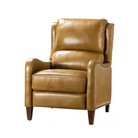 Rclb0052-camel Jayden Creation Hyde Modern Retro Cigar Genuine Leather Recliner With Nailhead